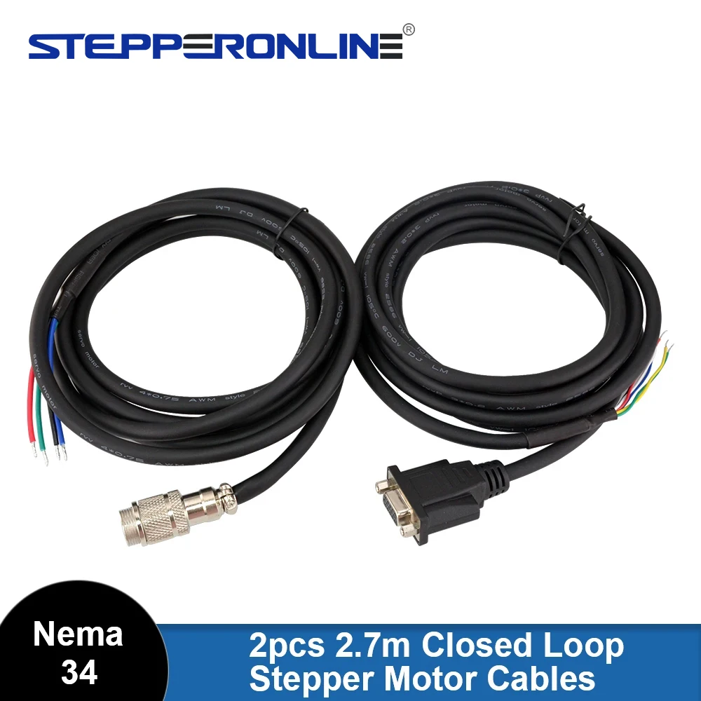 2.7m AWG18 Nema 34 pętla zamknięta silniki krokowe zestaw kabli przedłużająca dla Nema 34 pętla zamknięta silniki krokowe i dla enkodera