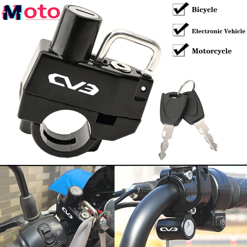 With ''LOGO'' CV3 Fit For KYMCO CV3 550i CV 3 cv3 550CC 2022-2024 2023 Motorcycle CNC Accessories Helmet Lock Anti-Theft Helmet