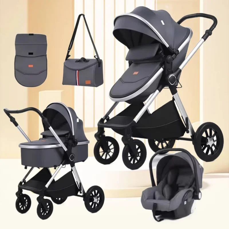 Coches Para LW. Luxury Carriage Stroller Baby 4 In 1 Kinderwagen Foldable Baby Stroller Pram 3 In 1 With Car Seat