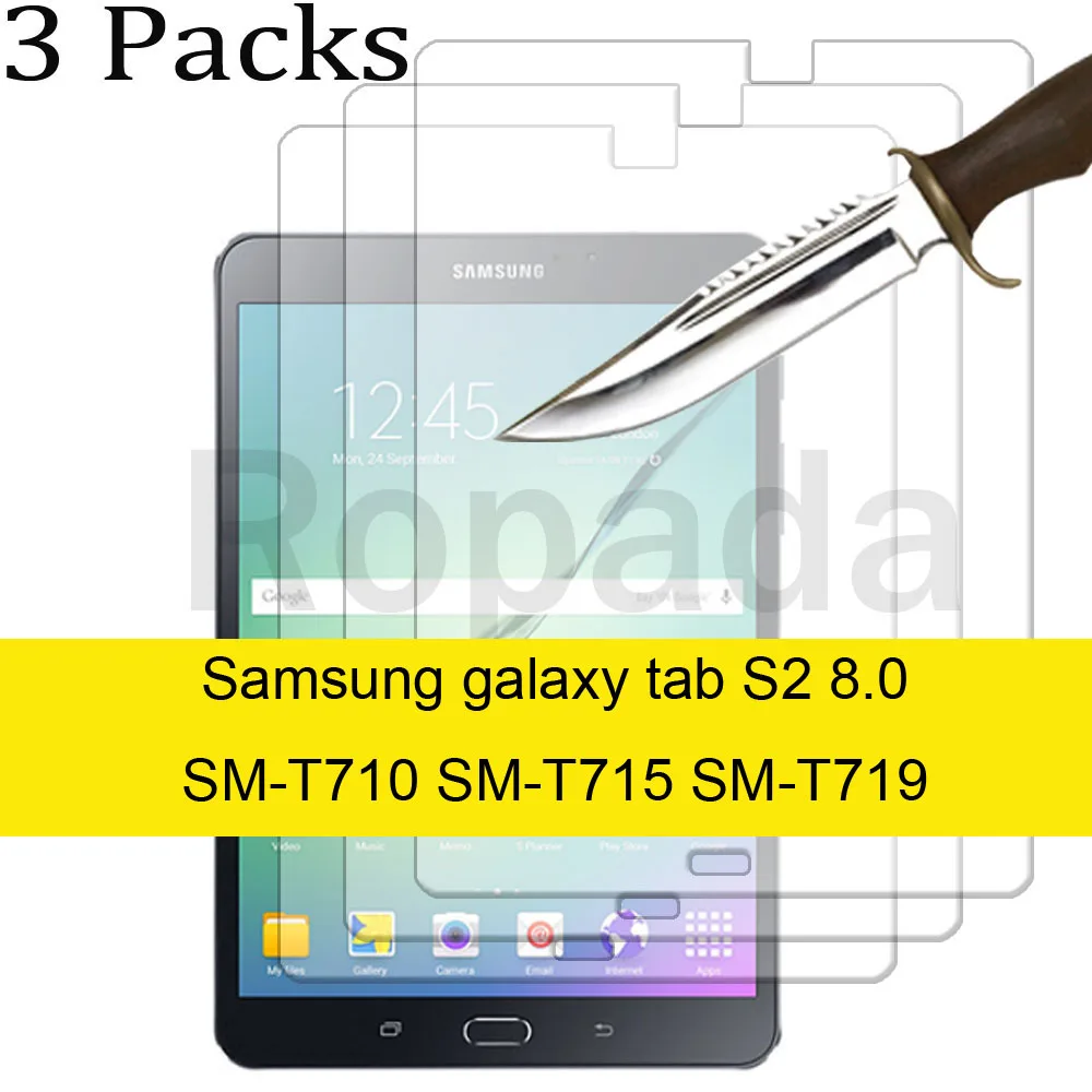 3PCS Glass screen protector for Samsung Galaxy Tab S2 8.0 SM-T719N SM-T710 SM-T715 tablet protective film