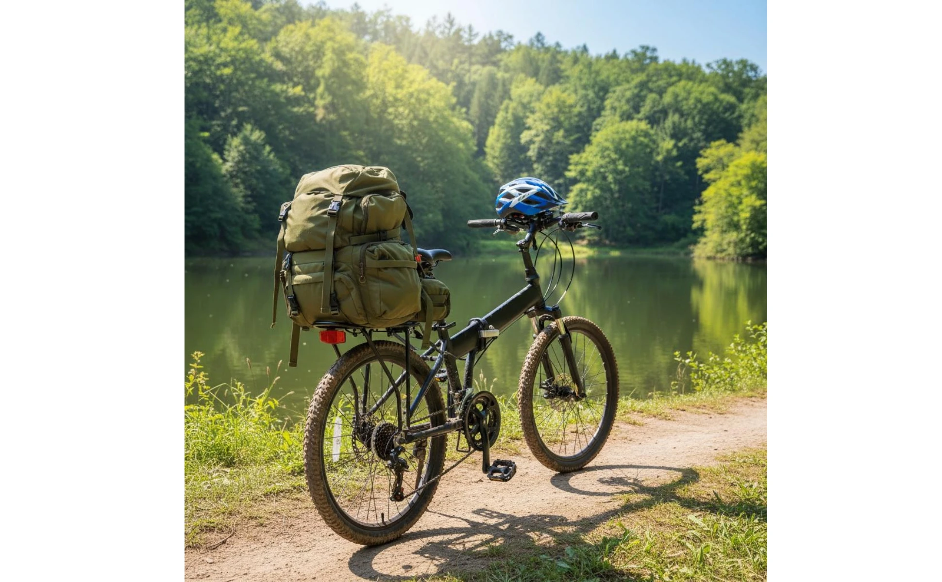 Folding Bike Rear Rack Foldable Adjustable Bike Rear Rack Sturdy for Commuting, Travel