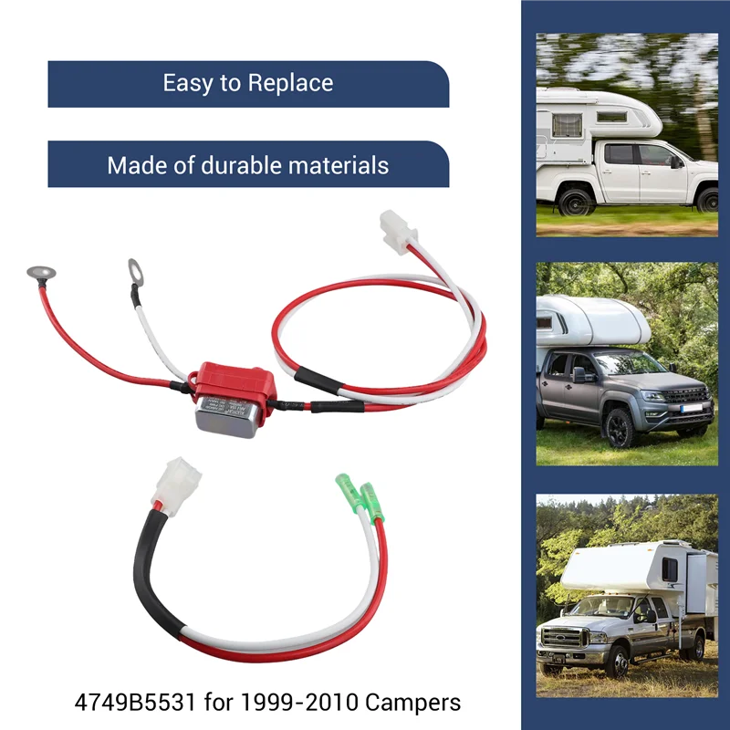 

Durable 12V 15AMP Battery Harness 4716-4701 4749A5531 For -Up Camper-ABQA