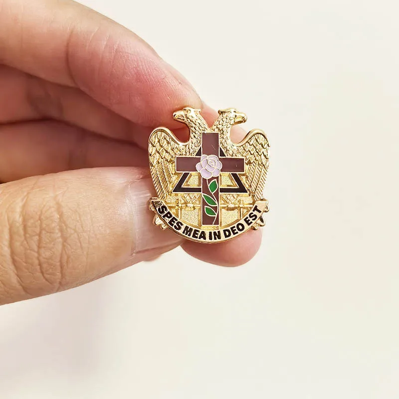 

32nd Degree Scottish Rite Rose Cross Croix Badge Freemason Lapel Pin 100pcs