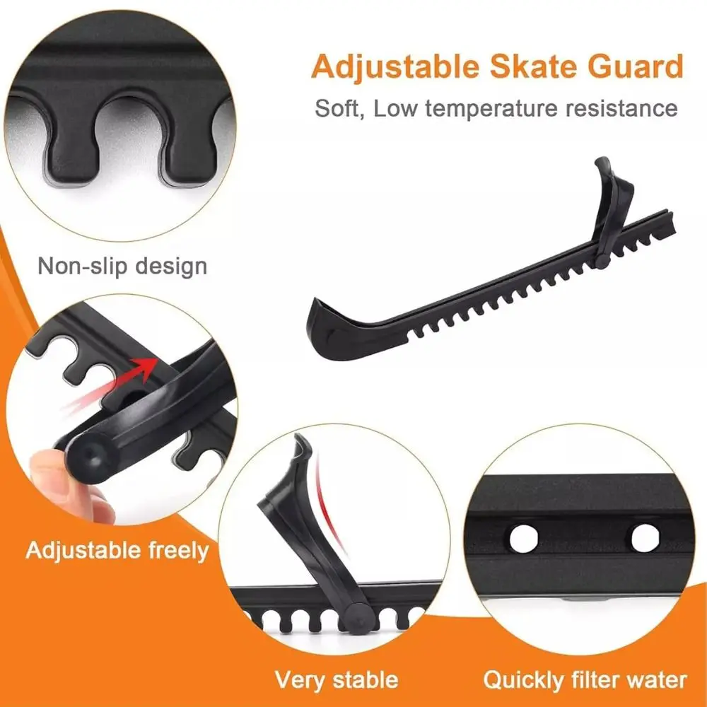 

1 Pair Portable Non-Slip Ice Blade Protector Adjustable Wear-Resistant Ice Skate Guards Protector Sleeve Ice Blade Sleeve