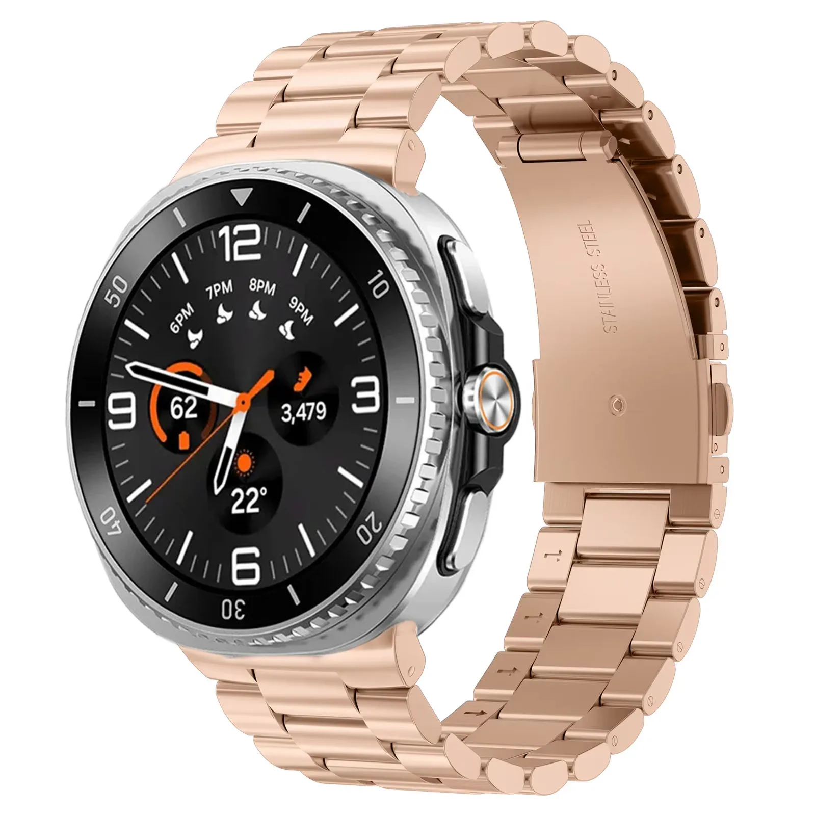 الأشرطة المعدنية لساعة سامسونج جالاكسي 8/8 الكلاسيكية 40 مللي متر 44 مللي متر 46 مللي متر الفولاذ المقاوم للصدأ المعصم ربط سوار كوريا جالاكسي ساعة 8 العصابات