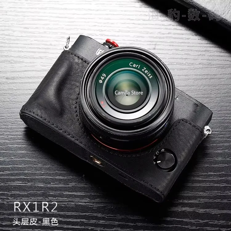 genuine-leather-photo-camera-case-half-body-bag-bottom-cover-for-sony-rx1r2-rx1rm2-rx1r-ii-open-battery-design-protective-sleeve