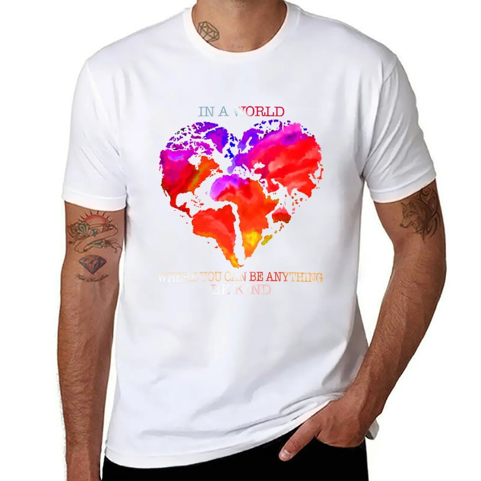 

Heart In A World Where You Can Be Anything Be Kind Shirt T-Shirt man tshirt t shirt man designer T-Shirt