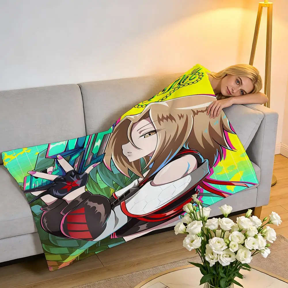 

Плюшевое одеяло Shaman King Anime из короткого ворса высокой плотности, мягкое, для дивана, для комнаты с кондиционером.