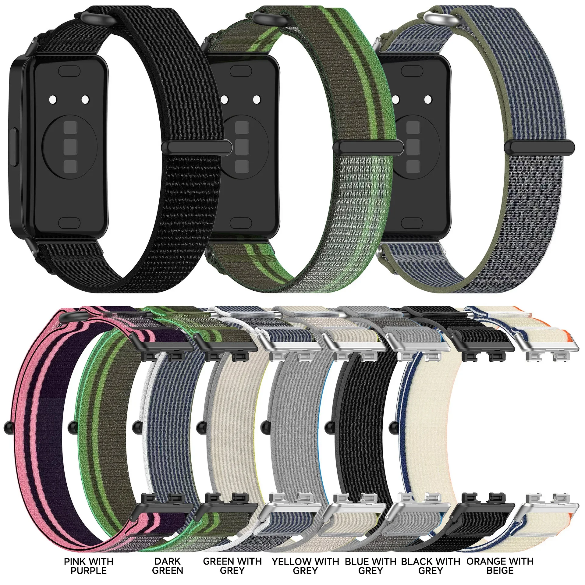 Loop Nylon Strap For huawei band 9 NFC Strap Bracelet Watchband for huawei band 8 NFC Adjustable Smart Watchband Accessories image 2