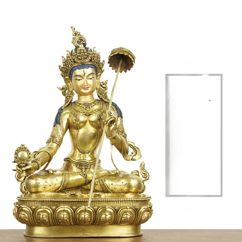 Handmade Buddha statue big white umbrella cover Buddha mother Sakya statue ornament