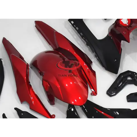차체 카울링 주입 와인 레드 블랙 라떼 아트 Ninja650 Ninja 650 2021-2022-2023-2024 오토바이 풀 페어링 키트