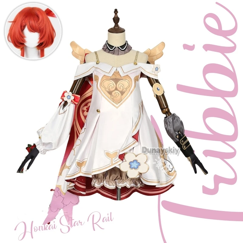 تريبي تريان ترينون أزياء تنكرية شعر مستعار هونكاي ستار السكك الحديدية تريبيو فستان الزي أغطية الرأس الجناح الدعائم النساء الفتيات حفلة كرنفال