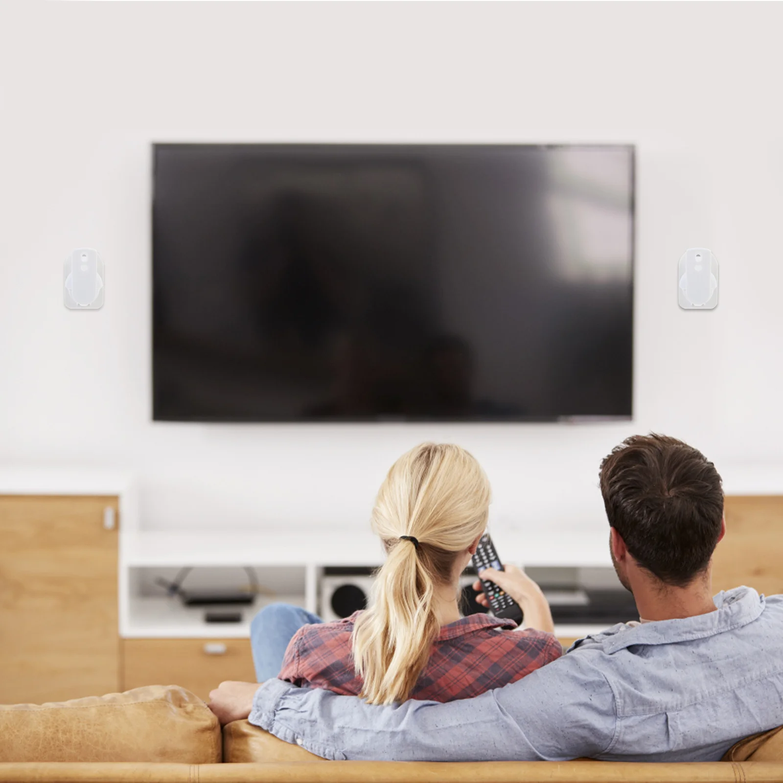 

2Sets Wall Mount Speaker Brackets Strong Supportive Design with Multiple Adjustment Angles Ideal for