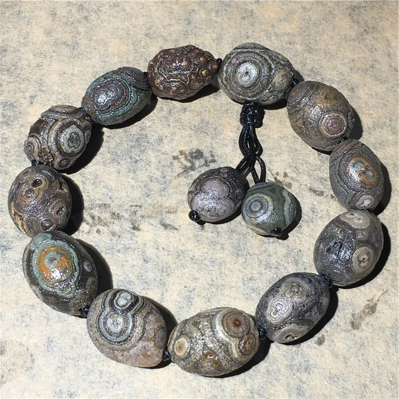 Natural Gobi Agate Alashan Agate Eye Stone Tricolor Eye Agate Raw Stone Bracelet Rare Energy Stone Jewelry mens charm bracelet