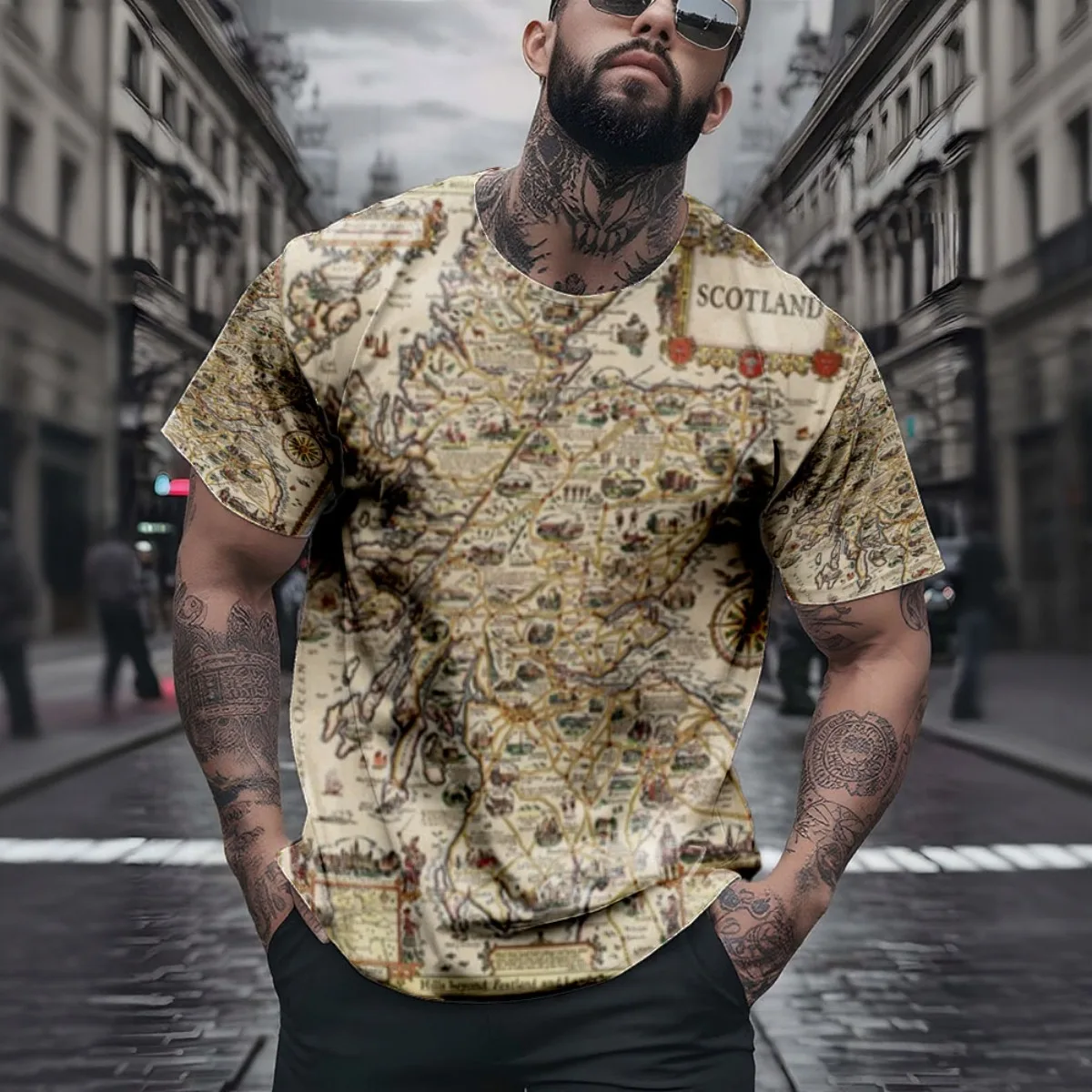 3 String Cigar Box Guitar ords Poster New Arrival Fashion Men's Short Sleeve All-Over Print T-Shirt Unique All-Over Print Desi