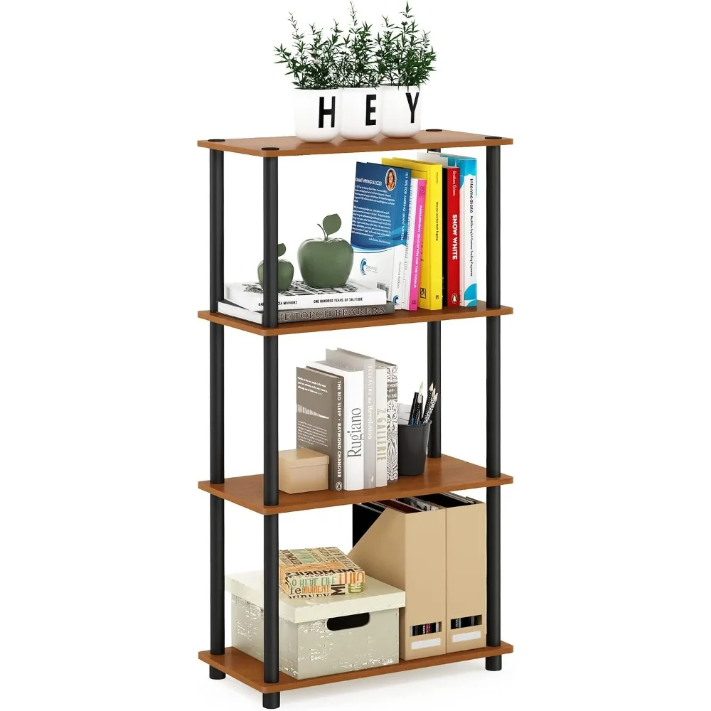 4-Tier Multipurpose Shelf Display Rack - Light Cherry/Black
