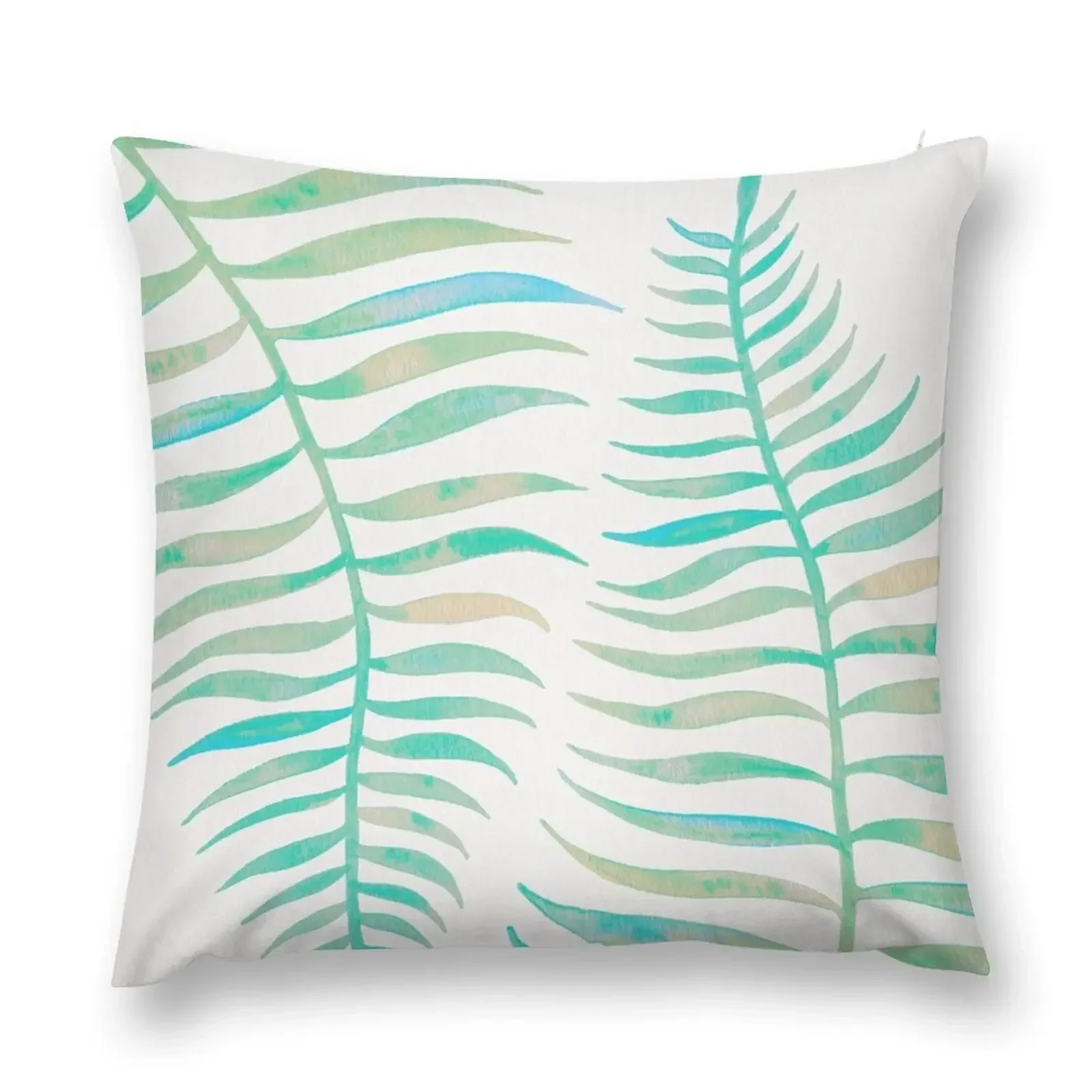 

Palm Leaf – Sea Foam Palette Throw Pillow Decorative Cover For Living Room autumn decoration Christmas Pillow Cases pillow