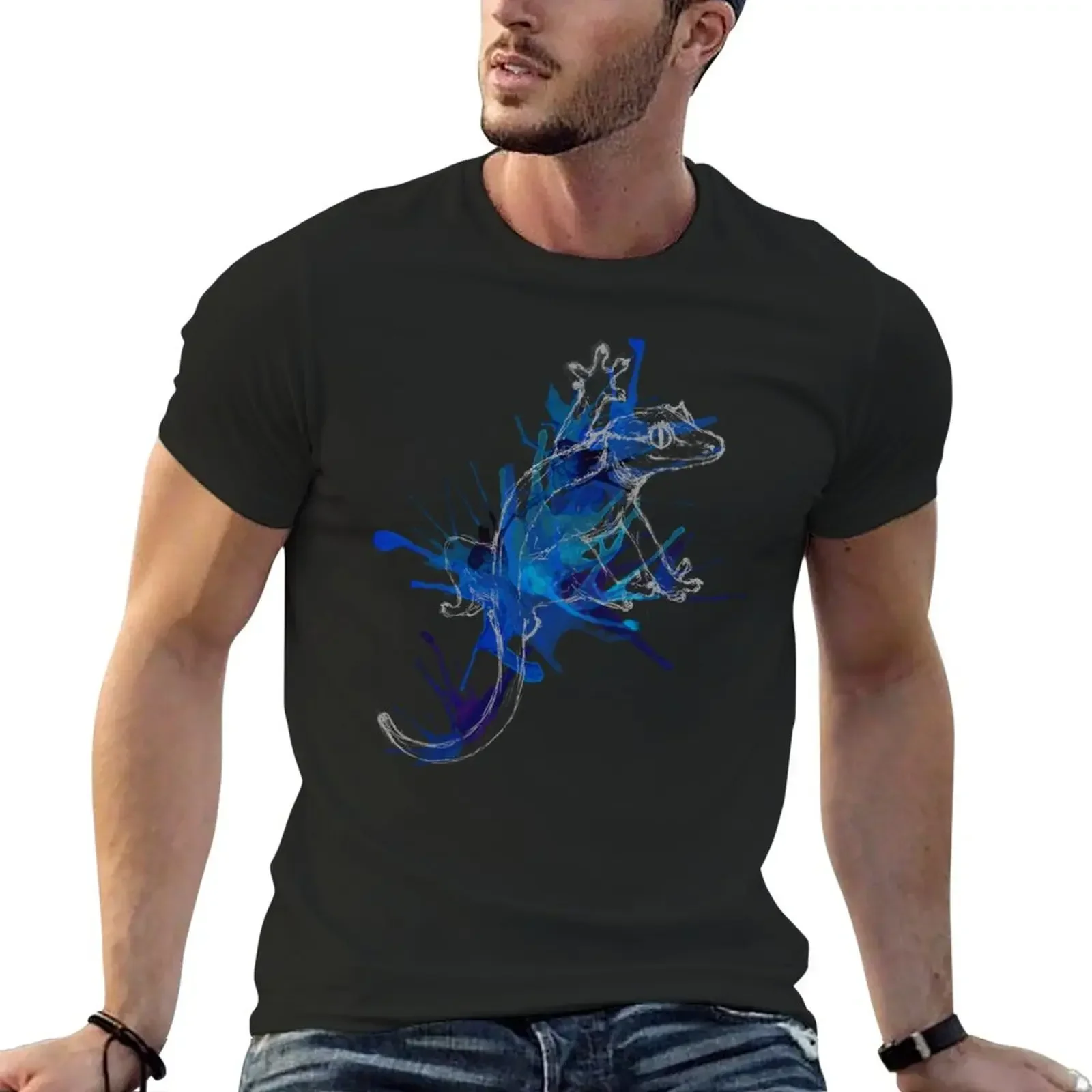 Taru-Blueberry Splash : Pale Lines T-Shirt funny t shirts fruit of the loom mens t shirts