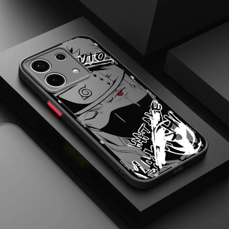 Black N-Narutos Art Frosted Translucent Phone Case For Redmi 9A 9C 9i 9T 10 Prime 10C K30 K40 S K20 Pro Gaming Plus