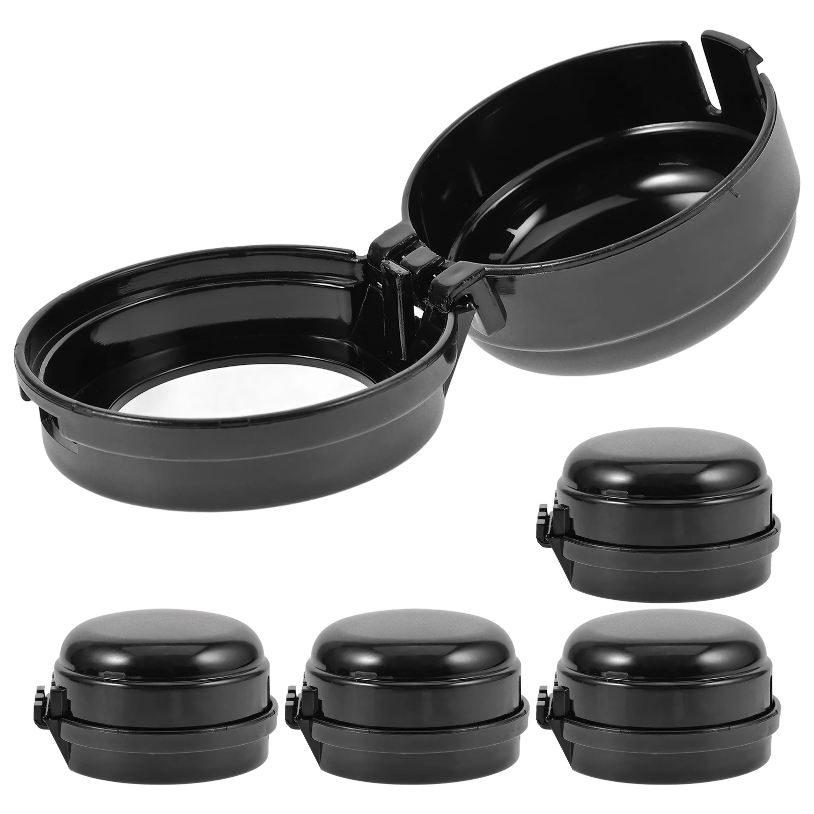 5 Pcs Switch Cover Stove Child Safety Guard Plastic Covers Knob Black Door Knobs Protector Handle Proof