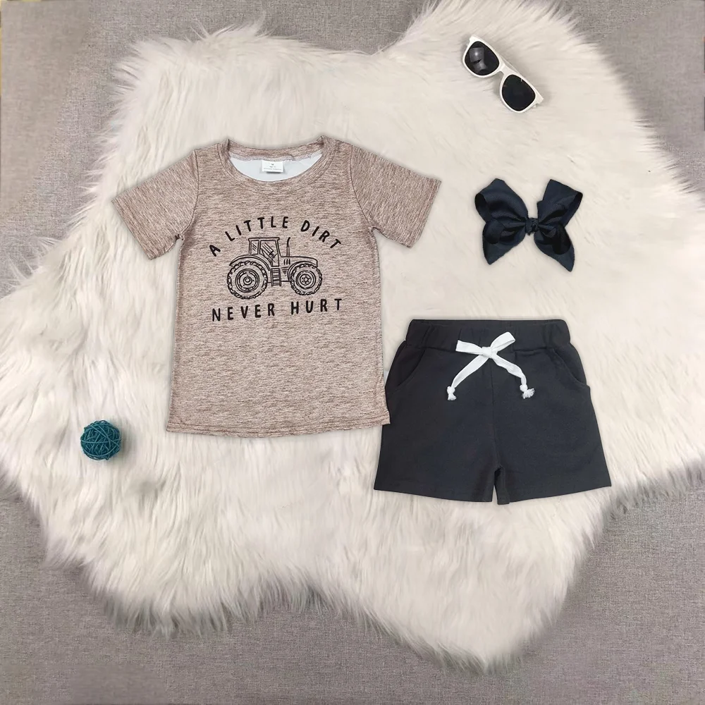 

Baby Boys A Little Dirt Never Hurt Shirts Shorts Outfits Clothes Sets