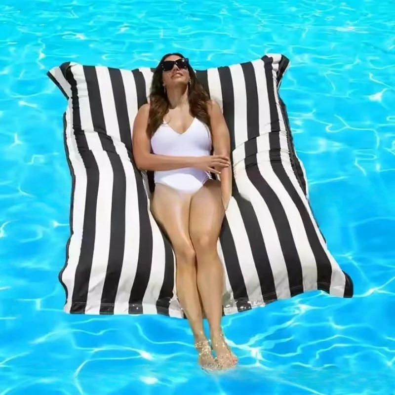 Adult lazy sofa floating bed furniture outdoor waterproof polyester swimming pool floating bean bag bed, floating bean bag