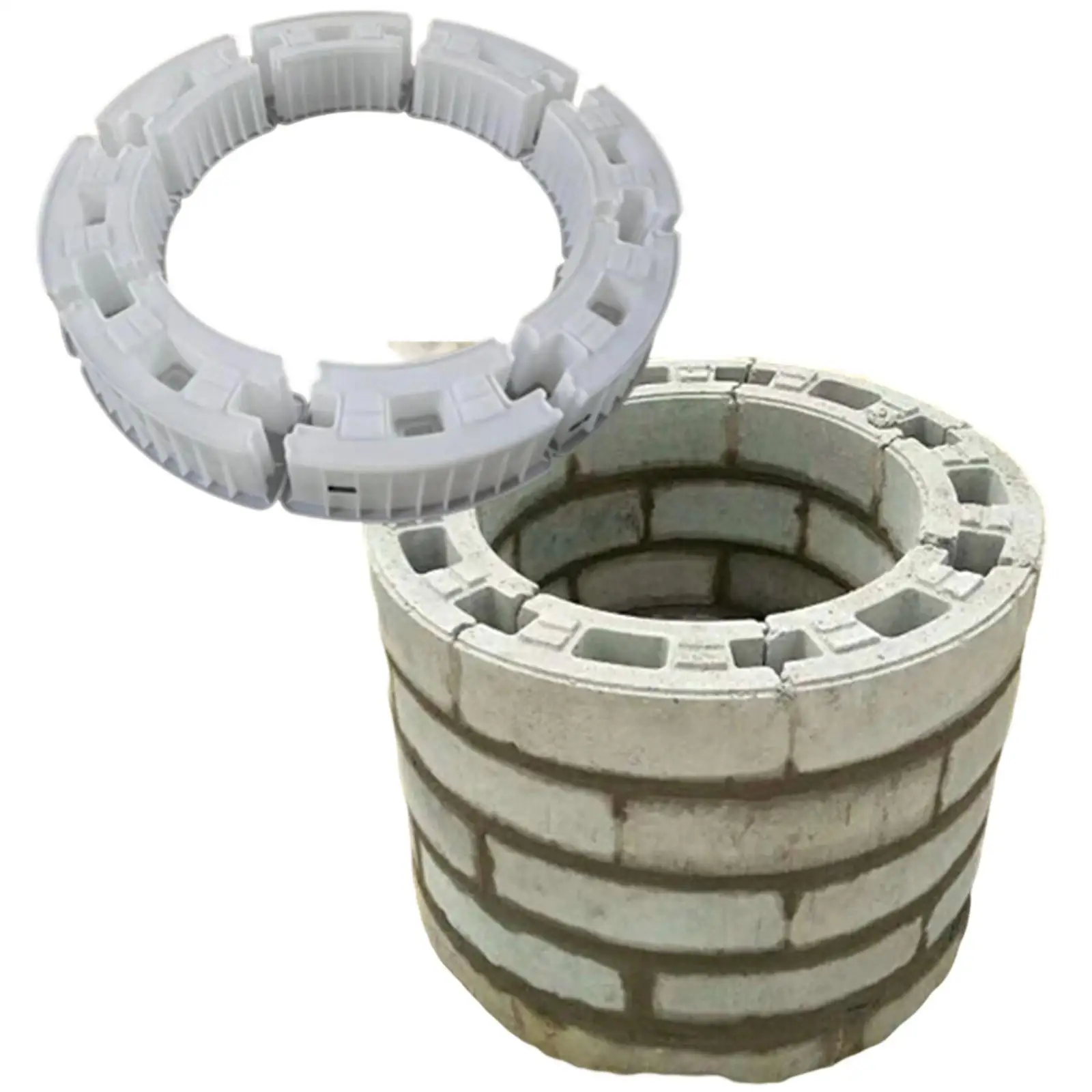 Efficient Assembly Concrete Block Mould ABS Round Design Well Wall Module for Garden Paver Cement Path Making