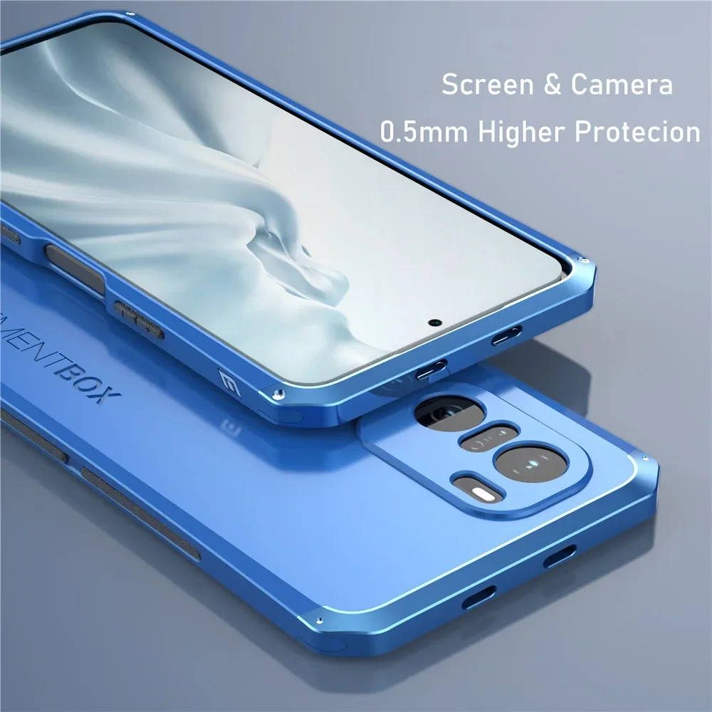 Custodia protettiva antiurto in metallo per Xiaomi Poco F4 Custodia con telaio in alluminio opaca per PC Funda per Xiaomi POCO F3 X3 GT M3 M4 Pro