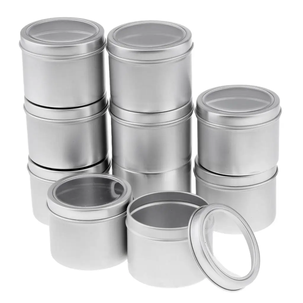 Empty Cosmetic Jars Aluminum Tin Screw Lid Round Containers Safe Packaging for Candies Mints Vitamins and Gifts view 5