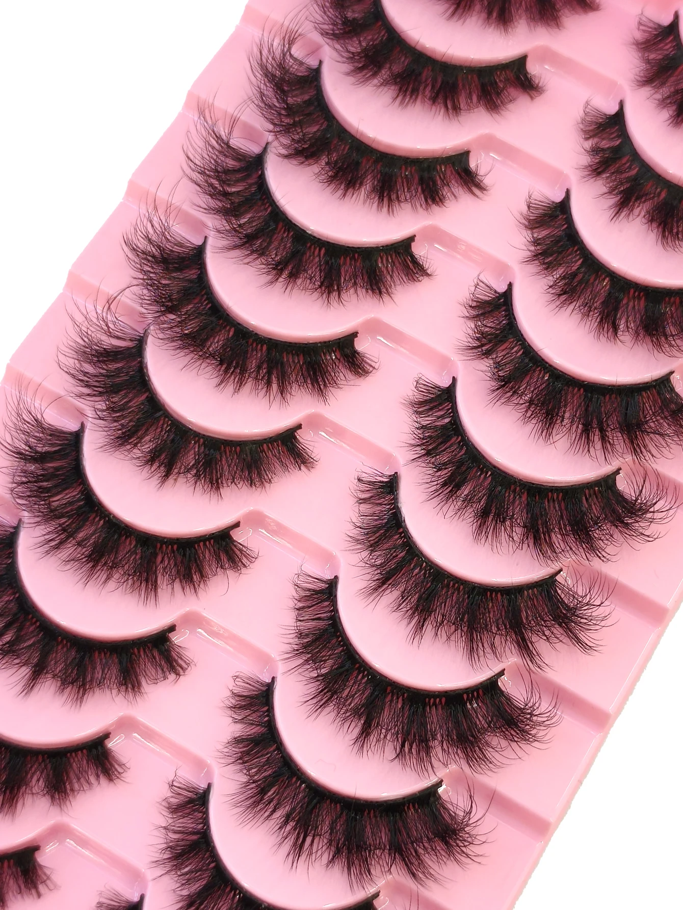 NEU 10 Paar Katzenaugen-Wimpern, flauschige künstliche Nerzwimpern, 8D-Wimpernpackung, dramatische lange, dicke Volumenwimpern, falsche Wimpern – Detail 18