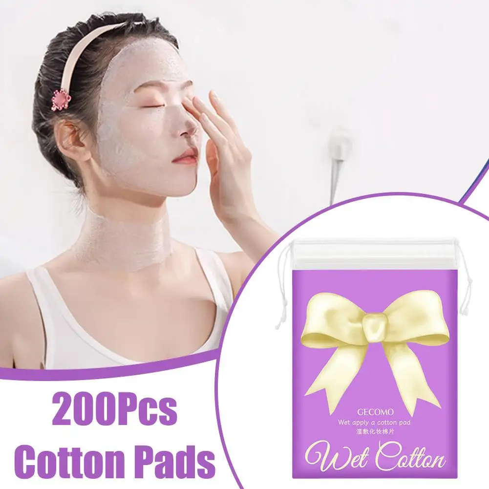 

200 pieces Stretchable Cotton Pad Elastic Disposable Cosmetics Moisturizing Cotton Pad Cotton Cleaning Makeup U9D6