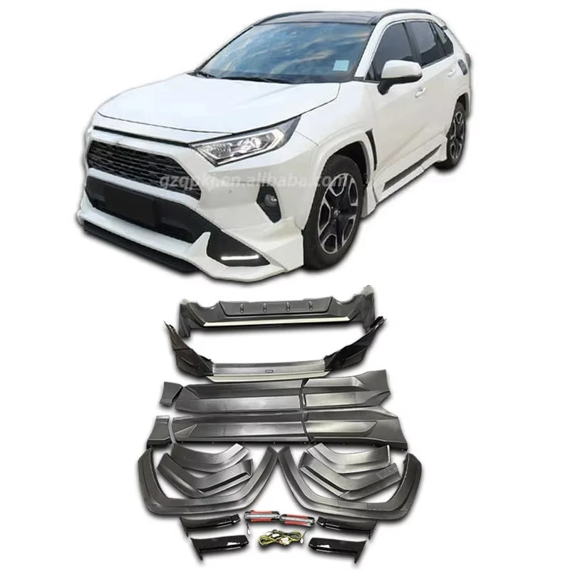 

Suitable for RAV4 Body Kit Front and Rear Bumper Spoiler Diffuser Front Lip Side Skirt Rear Lip Grille