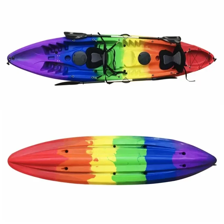 Customized Single Pedal Kayak for Fishing 3.2m Sit-On-Top Solo Foot Kayak with  HDPE/LLDPE/PE Material for Rivers