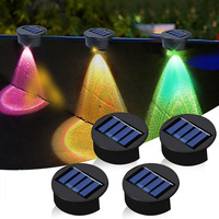 Solar Powered Swimming Pool Side Lights Colorful for Inground Pools Outdoor Waterproof Decorative Light For Garden Patio