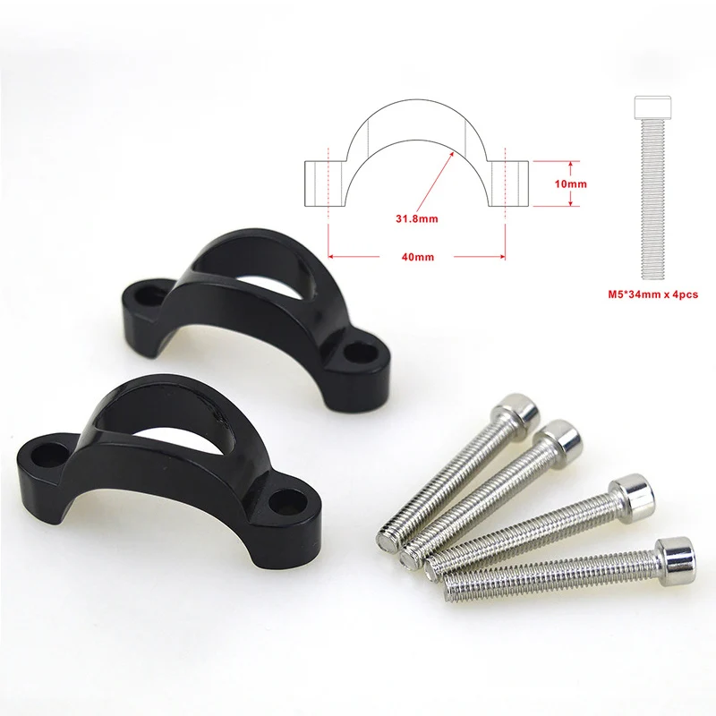 Road Bicycle Rising Spacer 10/20mm Aluminum Alloy TT Handlebar Parts For 31.8mm Round Tubes Bike Standard Diameters