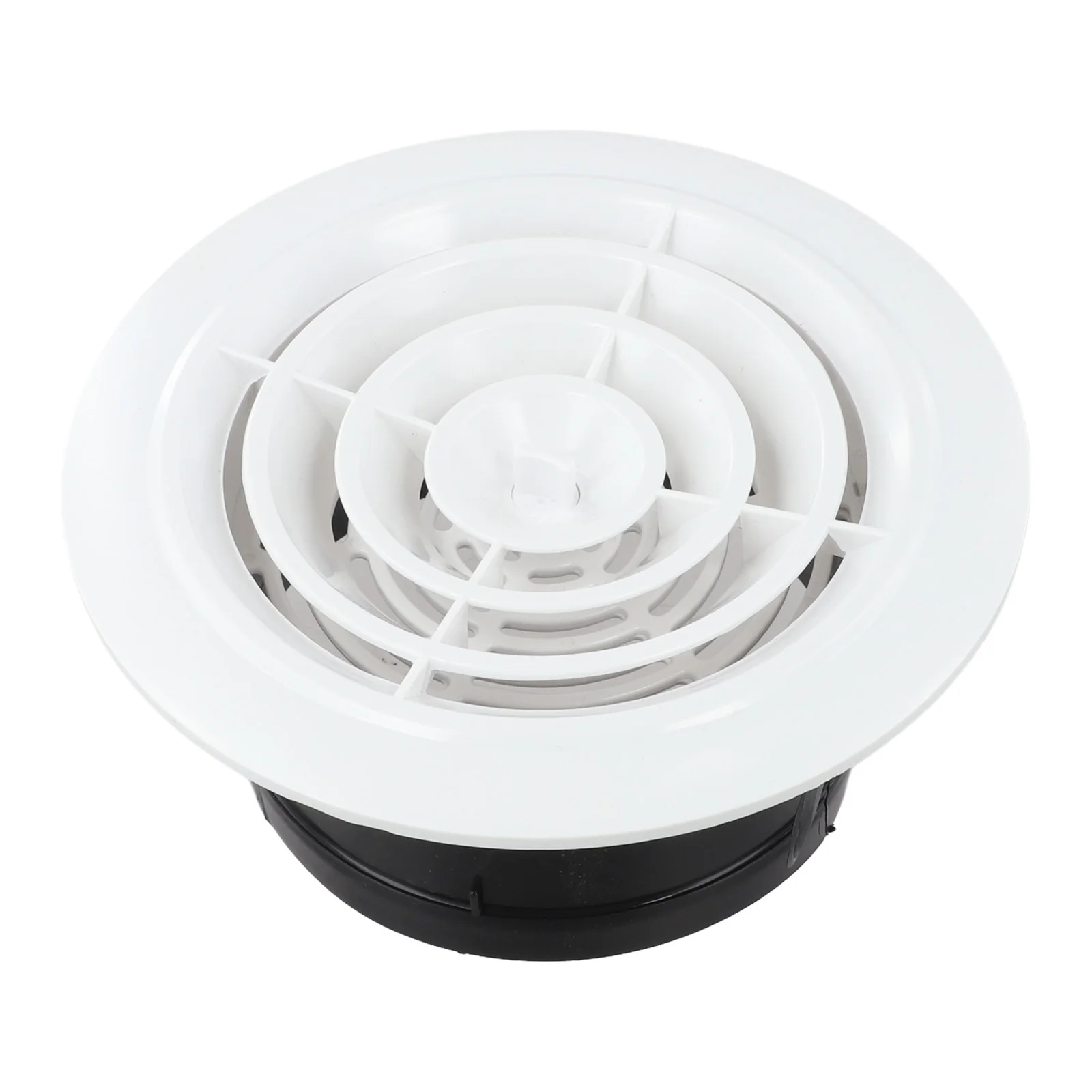 ABS Round Adjustable Ventilation Grille Air Volume Control Cover For Wall Ceiling Mount Bathroom Office Fresh Air System 75-200m