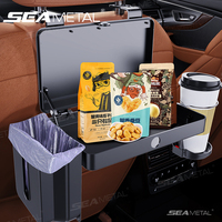 SEAMETAL Foldable Car Seat Tray Table Portable Compact Vehicle Back Seat Table for Kids Stable Backseat Snacks Tray/Drink Holder