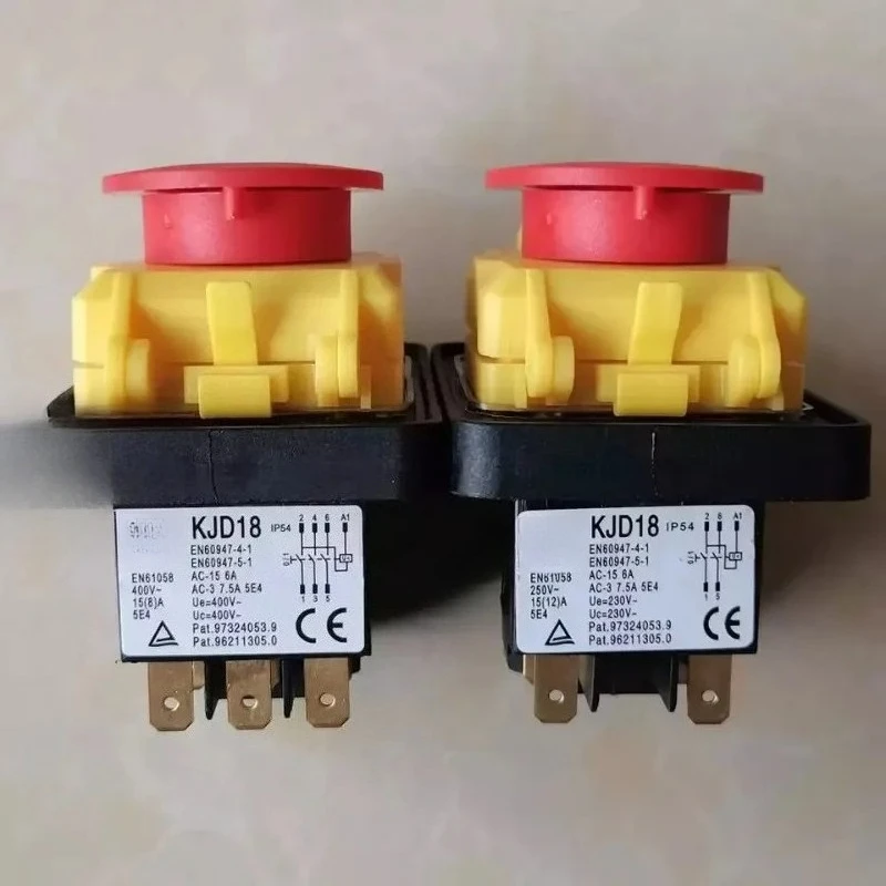 KEDU KJD18 7 Pins  Waterproof Electromagnetic Push Button Switch Emergency Stop Switches for Vessel Boat Grinding Machine