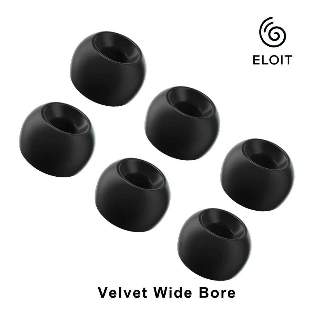 ELOIT DIVINUS Velvet Wide Bore Silicone Earphone Eartips For 4-6mm Nozzle Soft Deeply Ear Tips For Earbuds Dunu Davinci