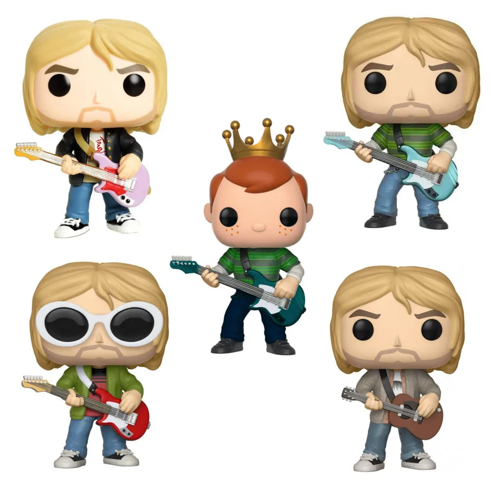 5 signos Rocks Kurt Cobain con gafas de sol Freddy vinilo muñeca figuras de acción de juguete