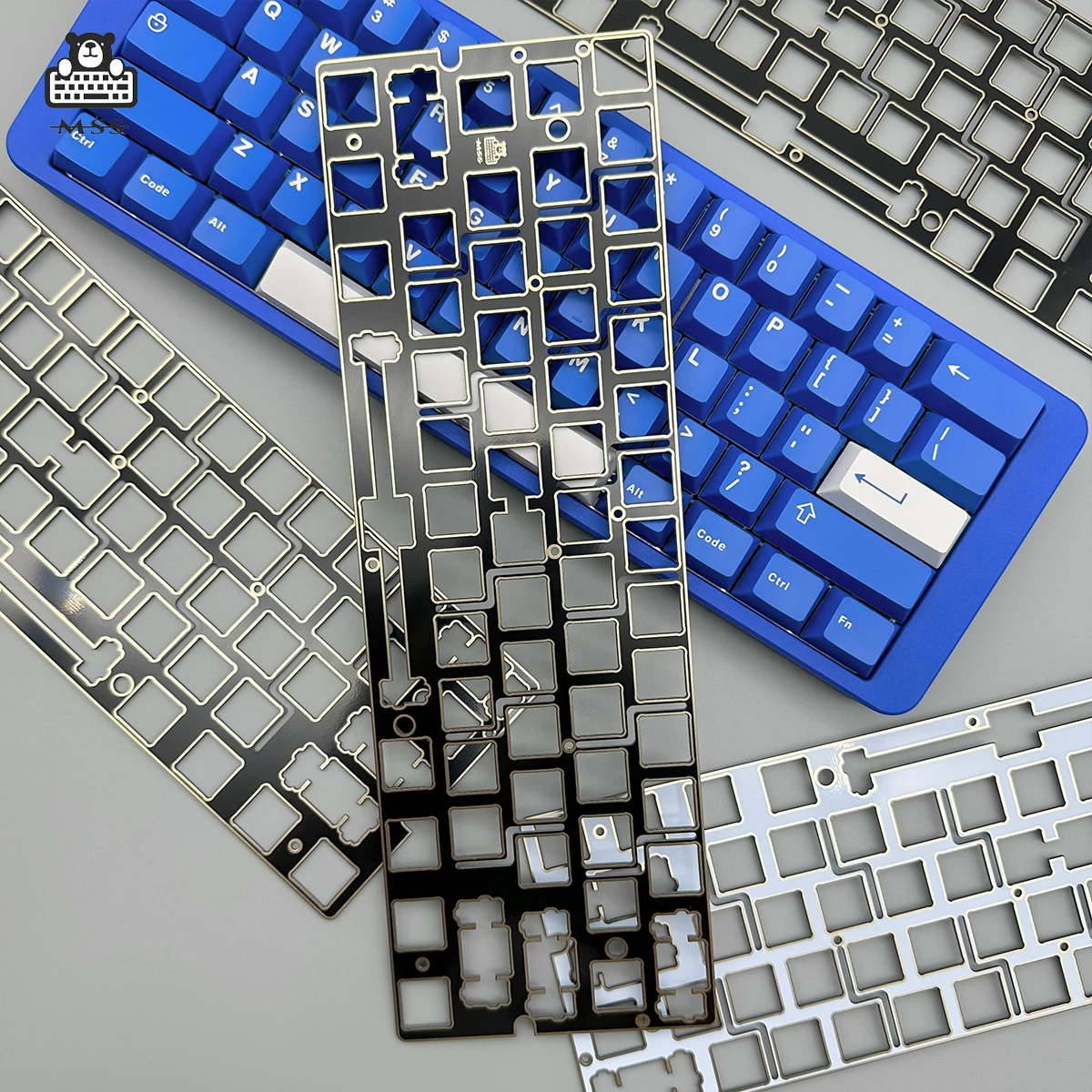 Wooting60HE positioning board PORON sound package carbon fiber PC glass fiber FR4 immersion gold positioning board For Mad 60