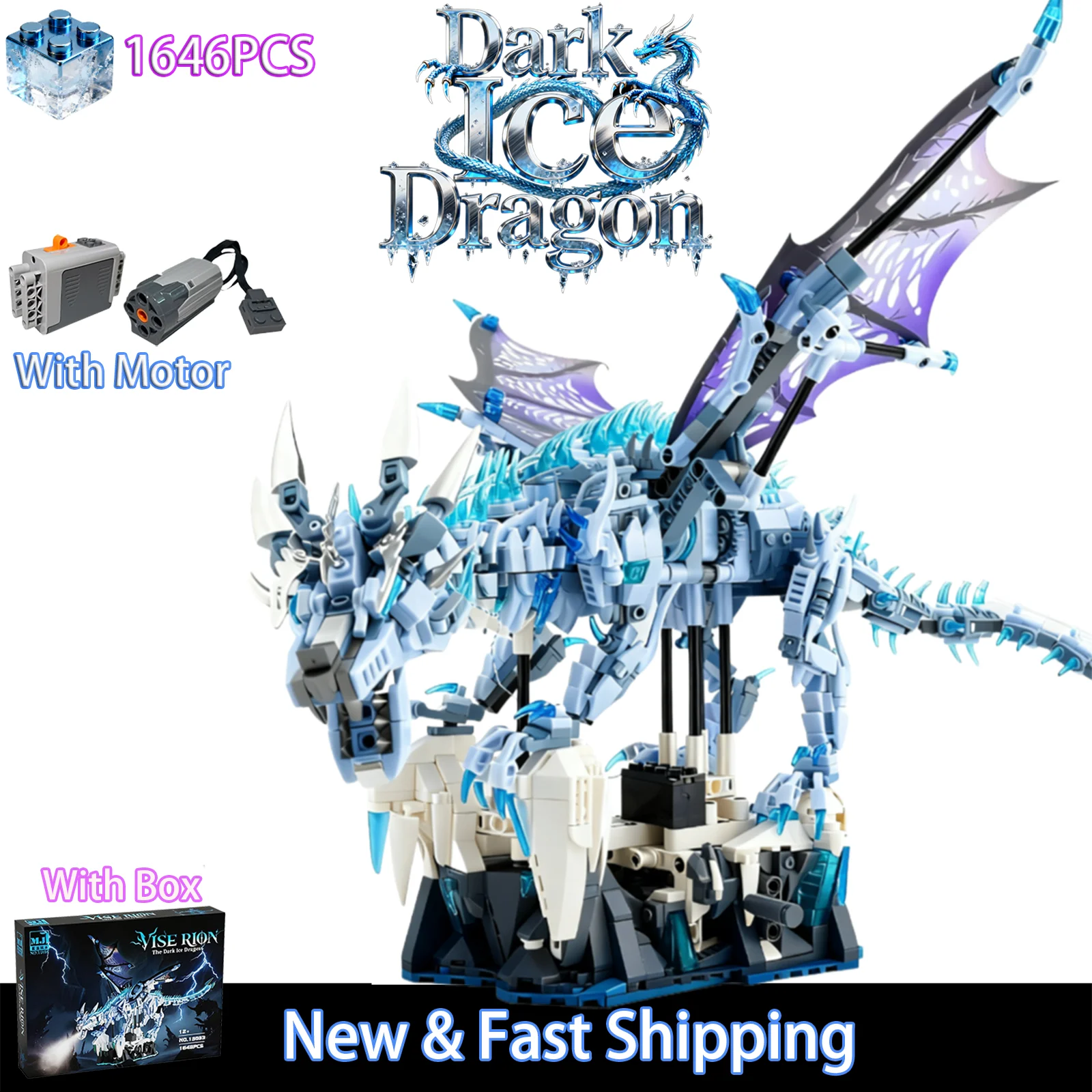 

1600+PCS Dragon Toy Building Block Set Dragon Brick Motor Power Edcation Toy Assembly Toy Children Gift Adult Toy Birthday Gift