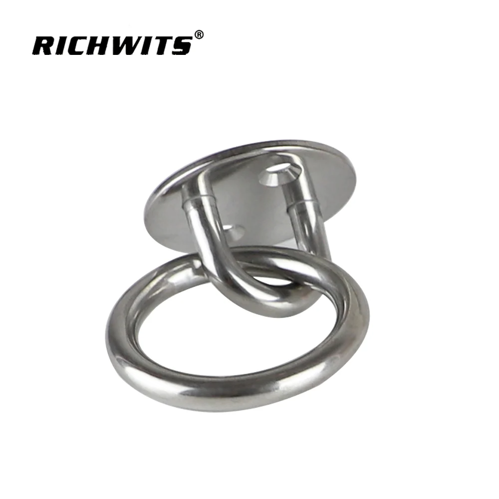 Stainless Steel 304  Round Buckle Fittings With Ring Eye Plate And Screw