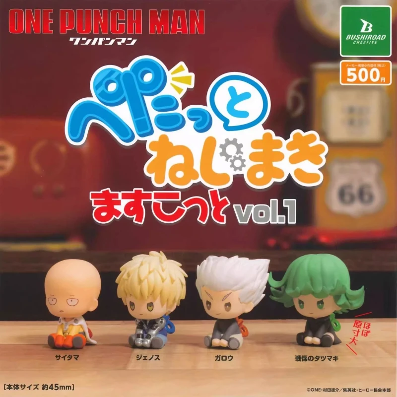 Bandai Original 4Pcs Gashapon サイタマ Action Figure One-Punch Man Anime Figure Toys For Kids Gift Collectible Model Ornaments