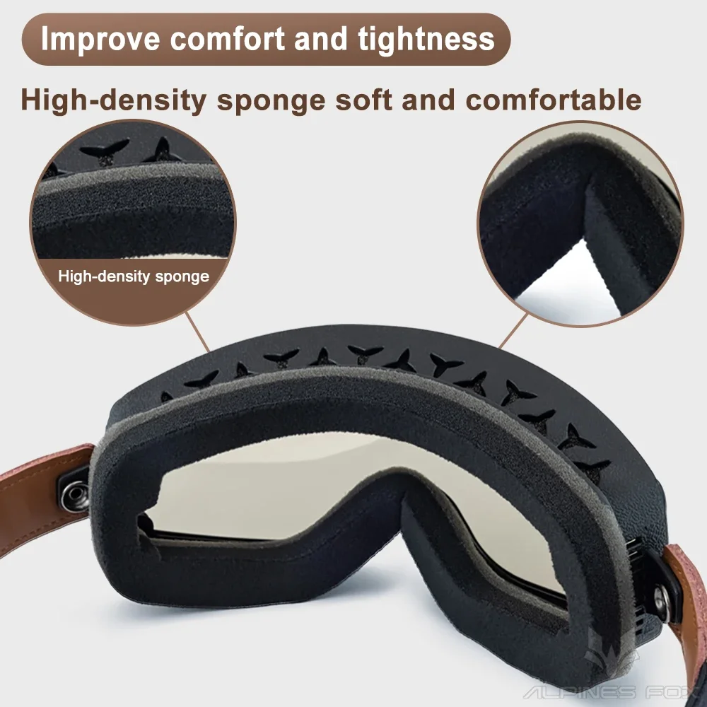 Retro Motorrad Brille Winddicht Motocross Sonnenbrille Vintage Moto Helm Brille Radfahren Racing Cafe Racer Chopper Brille