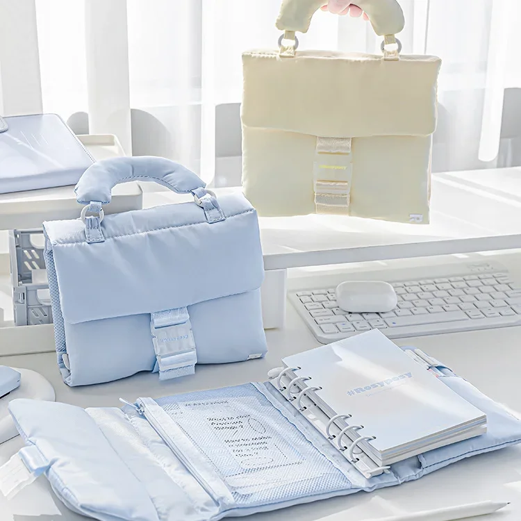 A6 IPX2 Waterproof Soft Cover Cute Loose-leaf Notebook Journal Planner Diary Multi-layer Storage Bag Handbook School Stationery