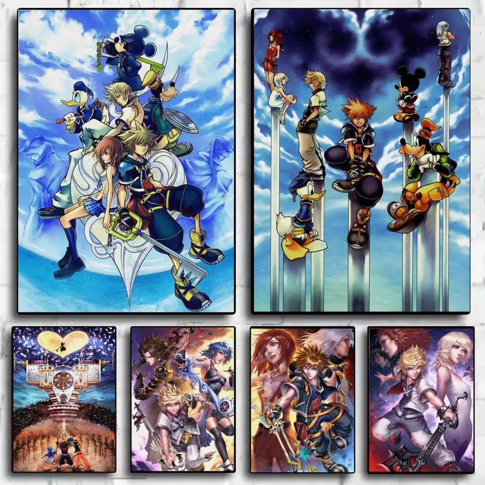 Game K-Kingdom Hearts Poster Wall Art Print Poster for Bedroom Living Room Home Decor Gift Artwork