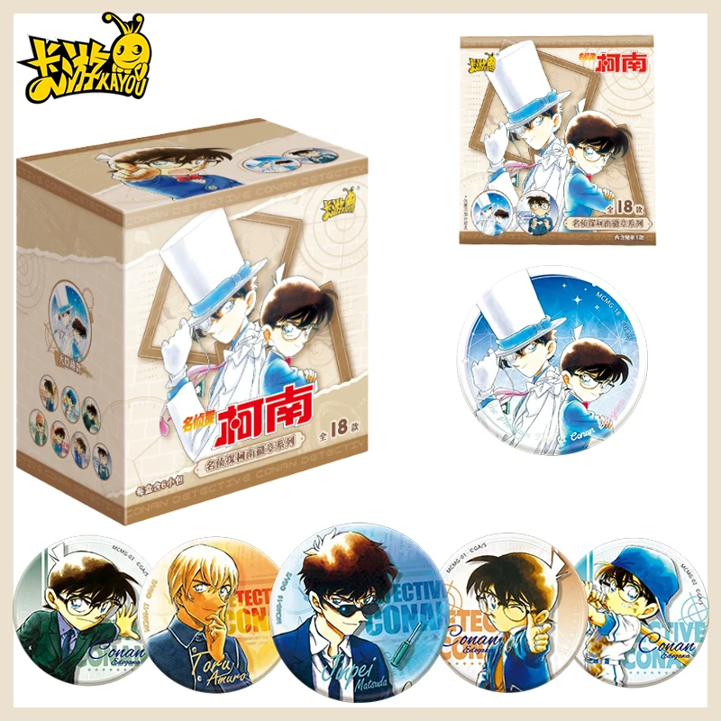 

Hot Detective Conan Manga Theme Retro Tin Badge Kayou Kaito Kid Anime Pin Button Badge Hanging Ornament Kids Collection Gift Toy
