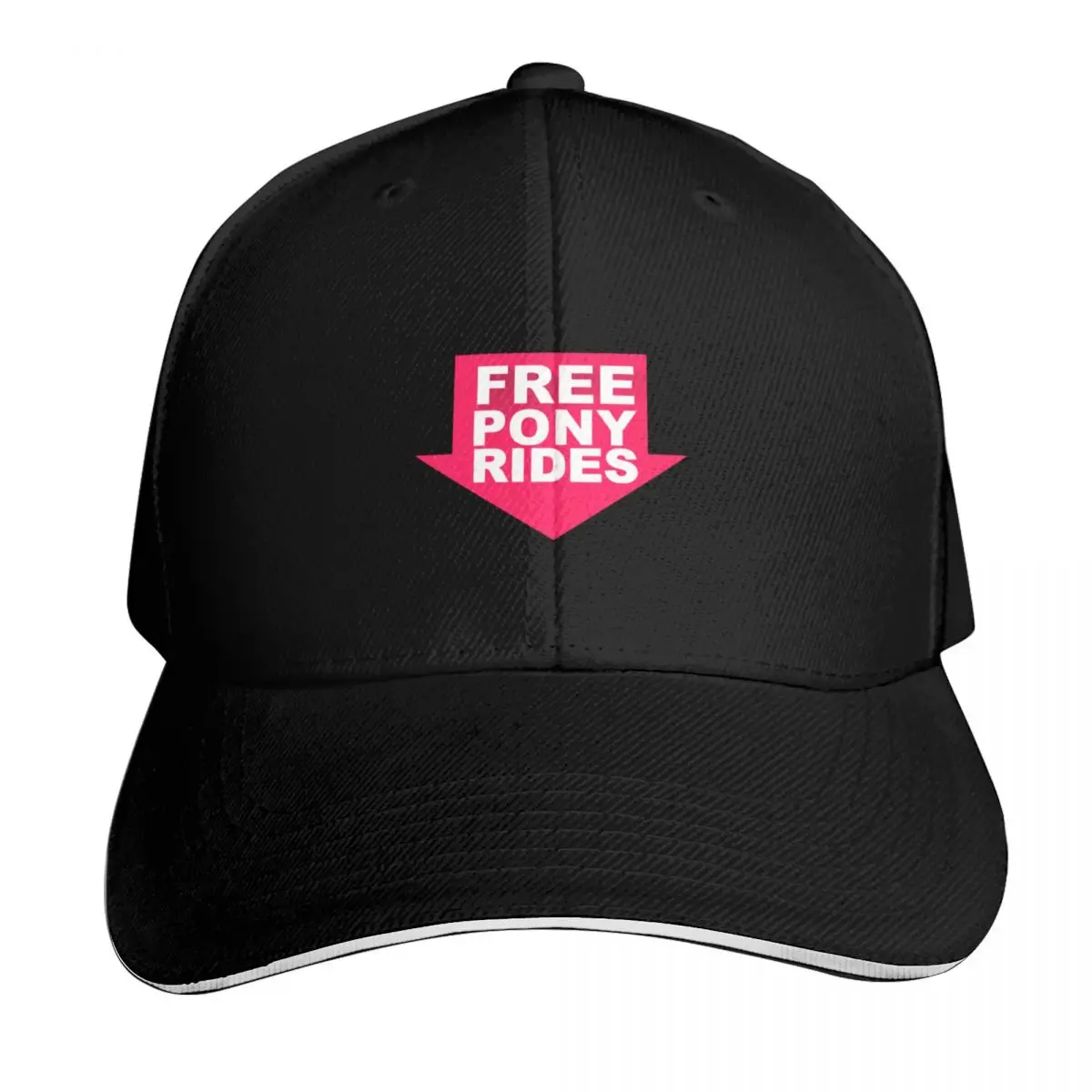 HILARIOUS UT629 Free Pony Rides Best Product Baseball Cap Strapback Dad Hat Six Panel Structured Crown Sun Protection UPF 50+