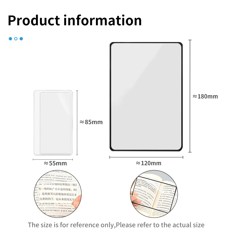 Luxianzi PVC 10倍拡大鏡フォーネルレンズ透明カード高齢者用拡大鏡ポータブル超薄型拡大鏡